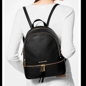 Michael Kors Rhea Black Medium Backpack